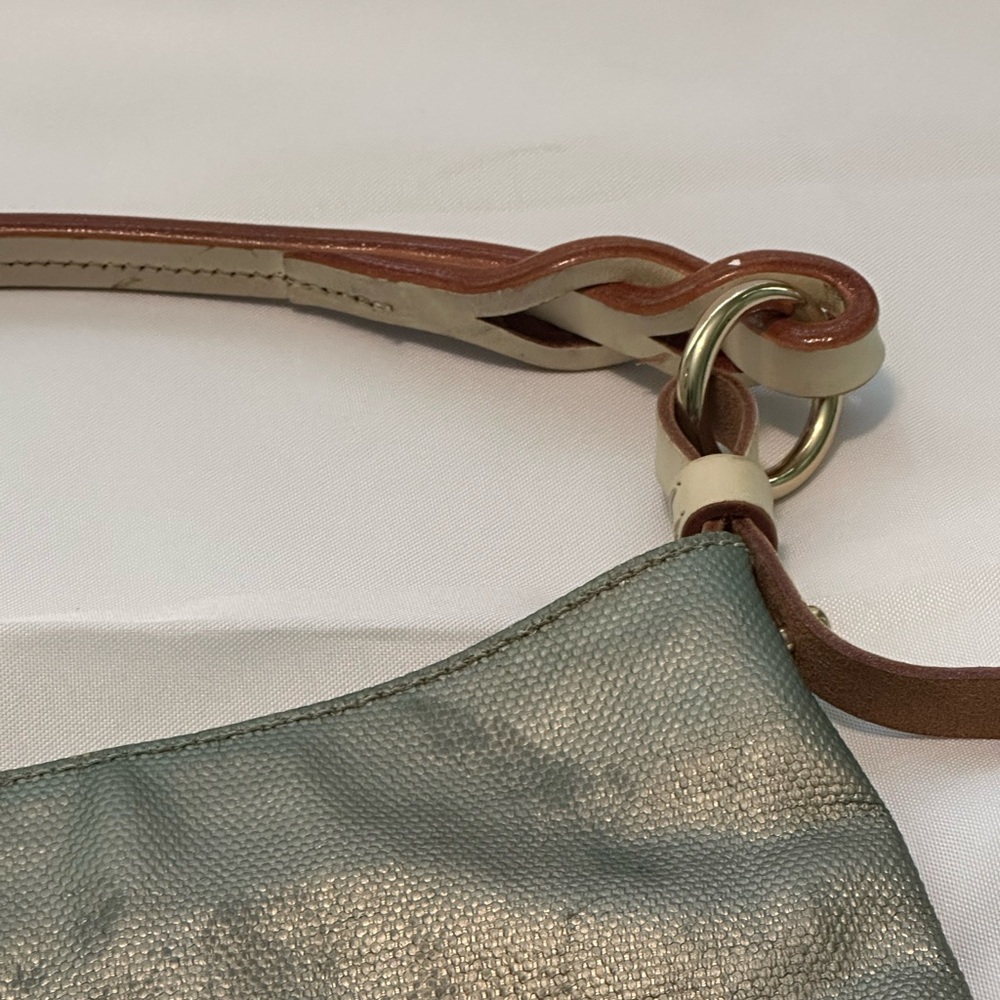 Dooney & Bourke Gold and Tan Hobo Bag with Slouchy Design - Picture 6 of 11